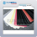 Feuille de caoutchouc de fluorure de silicone de NBR Cr EPDM SBR toutes sortes de couleur (SUNWELL)